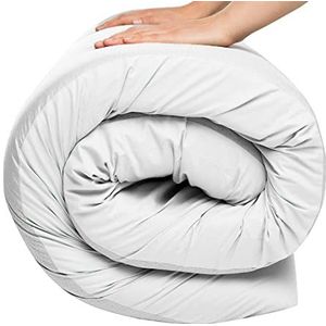 MICAMAMELLAMA Multifunctionele schuim-matras, 140 x 190 x 15 cm, mat met hoge dichtheid en hoes, ideaal voor camping en campers, gemiddelde stevigheid