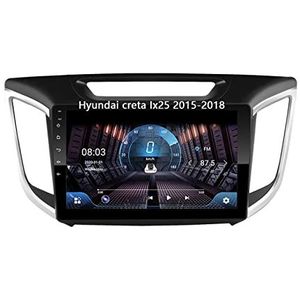 Android 10 Dubbel Din Auto Stereo 10 ""HD Auto MP5 Speler Touch Multimedia Voor Hyundai creta Ix25 2015-2018 Ondersteuning Spiegel Link/Stuurbediening/WiFi/Dual USB Backup Camera (Color : 4G+WIFI 8cor