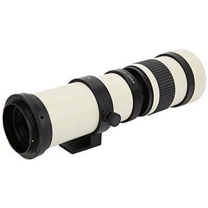 Telescooplens, wit met 420-800 MM supertelezoom F/8.3-16 Handmatige scherpstelling telelens voor Canon EF-vattingcamera Aluminium behuizing, telezoomlens