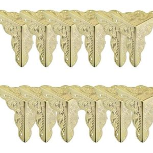 Stair Dust Corners for Wooden Steps, Brass Staircase Dust Corners, Star Dust Corners for Stairs, Stair Corner Dust Guards, Dust Corners (12pcs,Gold)