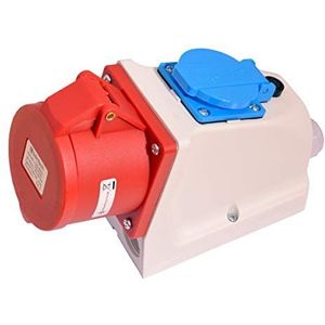 91750 CEE koppeling wandstopcontact 32A 400V IP44 5-polig + geaarde stopcontact met zekering krachtstroom