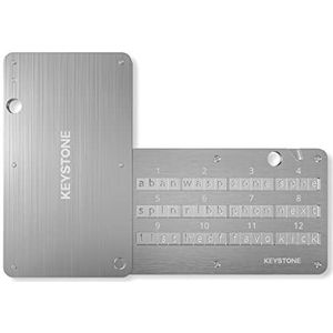 KEYSTONE Crypto Seed Storage, Crypto Capsule Metal Wallet, Cold Storage Backup, 24 Words Bitcoin Key Phrase Storage, 304 Steel Plate, Compatible with All BIP39 Wallets (Keystone Tablet)