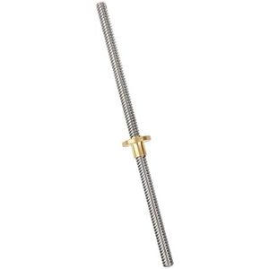 yaoqijie T8 8mm trapeziumvormige roestvrijstalen draadstangschroef & messing R 3D-printer lasting(300mm)