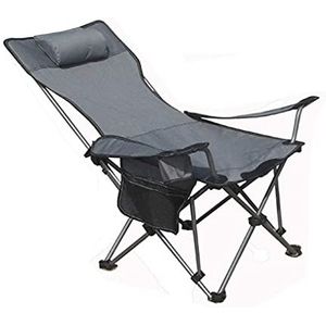 Outdoor terrasstoelen ligstoel campingstoel draagbaar opvouwbaar lichtgewicht met zijzak fauteuil stoel voor buiten reizen strand vis nodig (kleur: blauw, maat: stijl 1)