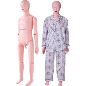 VEVOR Verpleegkundige oefenpop, mannelijke levensgrote demonstratie menselijke oefenpop voor verpleegkundige training, multifunctionele educatie onderwijs model benodigdheden, PVC anatomische