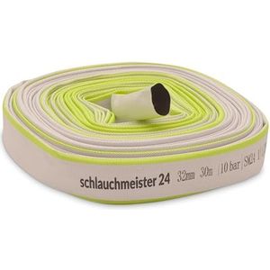 10 Meter Industriële Plat Slang 1 Inch - Brandweer- En Bouwslang Met Storz Koppeling