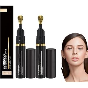 Luminous Eye Corrector SPF 41, Corrector voor donkere kringen onder de ogen, Anti-aging getinte oogcrème, Concealer voor de rijpere huid, Concealer volledige dekking, Natuurlijke kleur (2pcs)