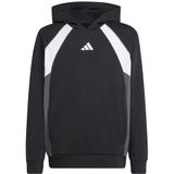adidas Unisex niños COLOR BLOCK HOODIE, black/grey six/white, 9-10 Years