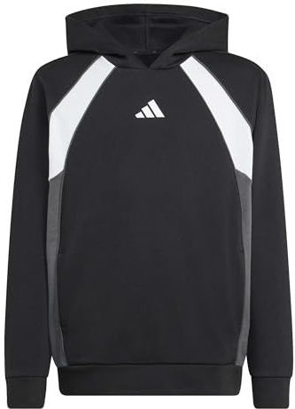 adidas Unisex niños COLOR BLOCK HOODIE, black/grey six/white, 9-10 Years