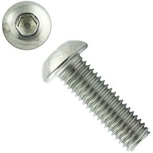 Eisenwaren2000 | M10 x 60 mm lenskopschroeven met binnenzeskant (10 stuks) - ISO 7380 lenskop schroeven met platte kop - schroefdraadschroeven - roestvrij staal A2 V2A - roestvrij staal