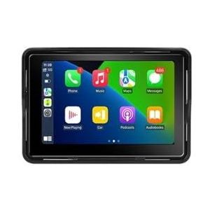 5 inch CarPlay Moto DVR GPS-navigatie Mirror Link Siri Google Voice Bluetooth Draadloos Motorfiets CarPlay-scherm Dubbele lens(MT-00-Carplay)