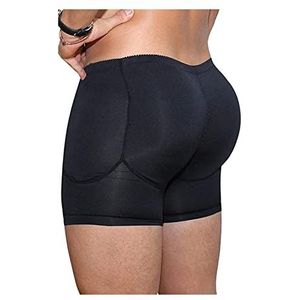 Boxer Slips for Men Gewatteerde Hip Enhancer Body Shaper, Stretchy Butt Lifter Ondergoed for Partijen Shapewear (Color : Black, Size : 6XL)