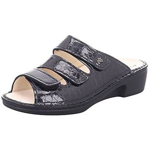 Finn Comfort - Muiltje - Zwart - Hoogwaardig Leer - Sleehak 2 cm