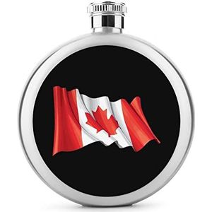 Canada Vlag Heupfles 5oz Lekvrije Drank Fles Roestvrij Staal Wijnfles voor Bruiloft Party Geschenken