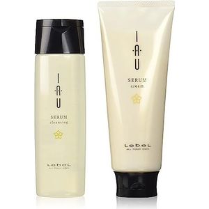 Lebel IAU Serum Cleansing Hair Shampoo 200ml & Lebel IAU Serum Cream 200ml Set
