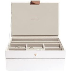 Stackers Wit & Rose Gold Klassieke Sieradendoos, Set van 2