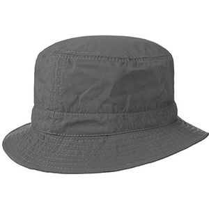 Lipodo Vissershoed Classic Dames/Heren - zomer hoed stoffen zonnehoed met voering voor Lente/Zomer - M (57-58 cm) donkergrijs