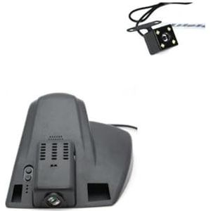 Auto Road Record WiFi DVR Dash Camera Rijvideorecorder Compatibel met Compatibel met Mondeo Contour Fusion MK5 2014~2017(Front And Back)
