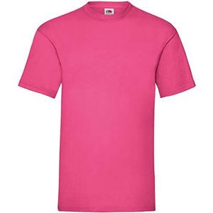 Fruit of the Loom Valueweight T-shirt met korte mouwen voor heren, Fuchsia, M