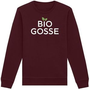 Bio Gosse sweatshirt, uniseks, bedrukt in Frankrijk, 100% biologisch katoen, cadeau voor verjaardag, grappig, origineel, Bordeaux, XS