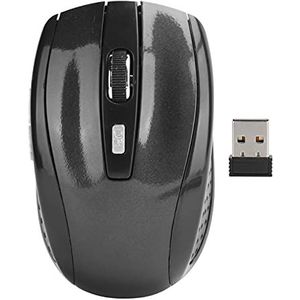Draadloze Muis, Stille Muis 2.4G Draagbare Mobiele Optische Muis met USB-ontvanger Instelbare DPI voor Gamingaccessoires voor Notebooks(zwart)