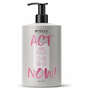 Indola Act Now! Color Shampoo 1000ml - Normale shampoo vrouwen - Voor Alle haartypes