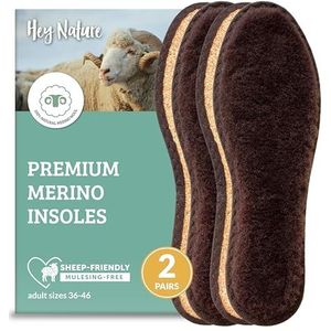 Hey Nature 2 paar inlegzolen van merinowol, naturlijke voetenwarmer. Verwarming inlegzool voor schoenen, wekschoenen, laarzen. Natuurlijke merino wol inlegzolen efficiënter dan Thermo binnenzolen.