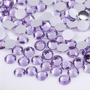 3000 stuks SS6 2 mm platte strass steentjes helder glas ronde edelstenen kristallen voor nail art doe-het-zelf ambachten kleding schoenen tassen (lichtpaars)