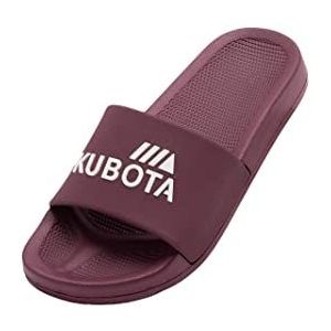 Kubota Badslippers Dames voor Sauna – Zwembadschoenen – Slippers voor Strand - Antislip Badslippers - Douche Schoenen - Waterdichte Badslippers - Bordeaux - 39