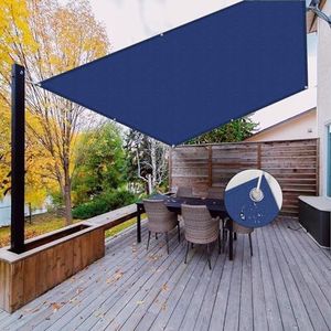 NAKAGSHI Zonnezeil, waterdicht, koningsblauw, 1 × 4 m, zonnezeil met rechthoekige ogen, uv-bescherming 95% voor tuin, balkon, terras, camping, outdoor