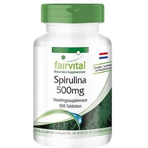 Fairvital | Spirulina tabletten 500mg - HOOG GEDOSEERD - VEGAN - 500 tabletten - Spirulina platensis - zonder additieven
