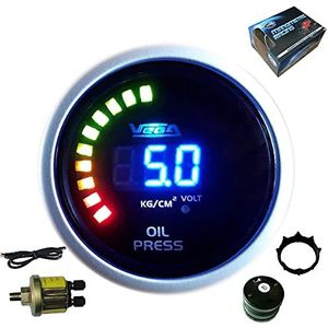 VEGA Oliedrukmeter 0-10 bar digitaal display en leds 52 mm Frans merk