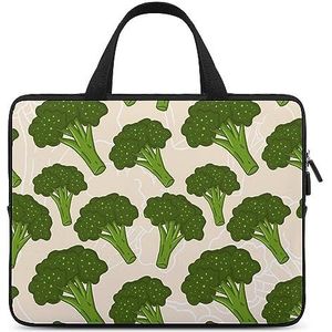 Groene Broccoli Laptop Tas Duurzaam Waterdicht Notebook Draagtas Computer Tas Aktetas 13 inch