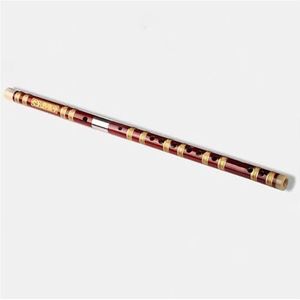 Bamboe Dwarsfluit Geschikt Voor Beginners Chinese etnische stijl draagbare bamboefluit met twee secties, professioneel muziekinstrument (Color : E)