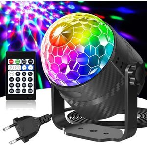 Rotating Disco Ball Motor Lights with Remote,18 LEDs for 12 16 20 24inch Mirror Ball Rotator