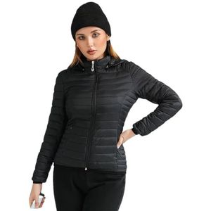 Niiyyjj Winter Parka Ultralight Gewatteerde Puffer Jacket Voor Vrouwen Jas Met Capuchon Warm Lichtgewicht Uitloper, Zwart, S