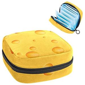 Kaaspatroon-01 Periode Pouch Draagbaar, Tampon Opbergtas voor Maandverband, Meerkleurig, 4.7x6.6x6.6 in/12x17x17 cm