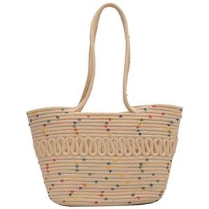 Geweven Lady's Straw Bag Tote Handtassen voor Vrouwen Clutch Purse Beach Crossbody Tassen, Kleurrijk