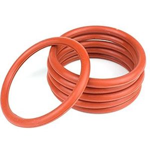 O-ring afdichting,Rubber O-ring, 30 stuks dikte 2,4 mm O-ring afdichtingen sluitring rood silicium buitendiameter 47-65 mm rubberen O-ring afdichting pakking, 50x45,2x2,4 mm (Color : 30 Pieces, Size