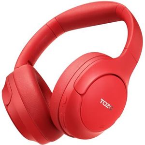 TOZO HT2 Hybrid Actieve Ruisonderdrukking Draadloze Hoofdtelefoon, 60H Speeltijd Lossless Audio Over Ear Bluetooth Hoofdtelefoon, Hi-Res Audio Diepe Bas Opvouwbare Lichtgewicht Headset voor Workout