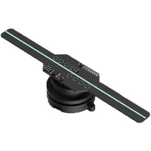 Nieuwe 18 cm aangepaste logoproducten Transparante LED-display Mini 3D-hologramventilatorprojector Halloween Kerstmis hologramdisplay