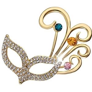 Broche Spelden Voor Dames Broche Pins Flash Volledige High-End All-Match Corsage Diamond Pin Diamanten Broche Bloem Broches Voor Vrouwen Broche Dames Art (Color : Mask, Size : One Size)