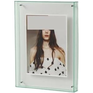 Transparant Acryl Fotolijst DIY Poster Schilderij Hal Slaapkamer Wanddecoratie Ins Stijl Tafel Fotolijst Eenvoudig delen(Green B,11x14cm)