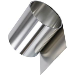 304 roestvrijstalen folierol, Zilveren plaat roestvrij staalfolie lengte 1m, for de lucht- en ruimtevaart, vormvaste rol 1 st(0.05mmx100mmx1m)
