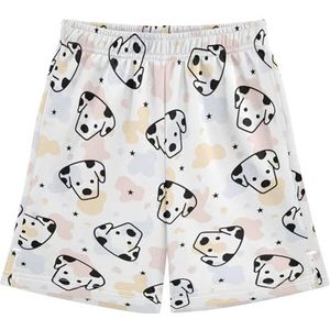 LI ZHI XIN Kinderen Jongens Sport Casual Shorts Zomer Shorts Broek Elastische Trekkoord Taille Met 2 Zakken Voor Skateboard Hardlopen, 7-15Y Dier Hond Patroon, Meerkleurig, 10-11 jaar