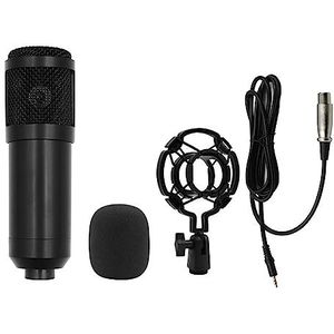 Complete podcastkit, BM800 V10XPro Mixer Geluidskaart Studio Audio Mixer Zingen Ruisonderdrukking Microfoon Voice Live-uitzending Telefoon Computer Opnemen(BM800 Black)