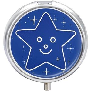 Ronde pillendoos 3 compartimenten draagbare medicijnpillendoos één maat pillendoos voor zakpillenorganisator en vitaminecontainers voor reizen