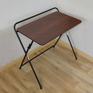 ZYBOWAYL Klaptafel, houten bank, bijzettafel, 23,6 × 15,7 x 28,7 cm, opvouwbaar, laptop, bureau, vrije tijd, salontafel, werk, studietafel, thuiskantoor, werkbank, ruimtebesparend, voor woonkamer,