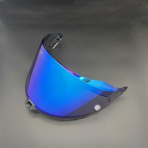 Motorhelm vizier lens, Helmvizier, R2R Helmschild for KYT R2R Motorhelm Vizier Gezichtsscherm Uv-bescherming Hoge sterkte Capacetes Accessoires (Zwart - Alleen for gebruik overdag)(Revo Deep Blue-day