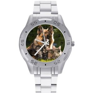 Duitse Herder Hond Mannen Zakelijke Horloges Legering Analoge Quartz Horloge Mode Horloges